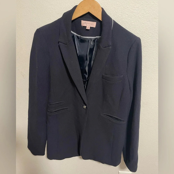 Philosophy Republic Clothing women dress jacket navy‎ size 10 - Picture 2 of 5